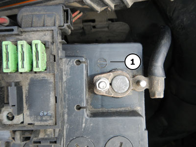 Battery's negative terminal